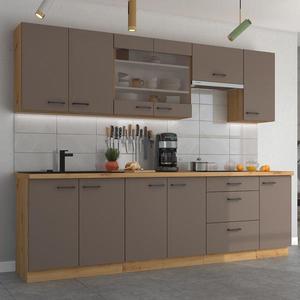 Kuchynská linka Bolonia hľuzovka/artisan 260 cm s pracovnou doskou vyobraziť