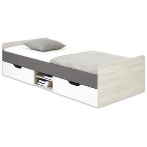 Posteľ 90 Remo RM15 dub wilton/biela/antracit vyobraziť