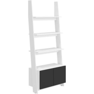 Regál Rack 80-1D Biely/čierna vyobraziť