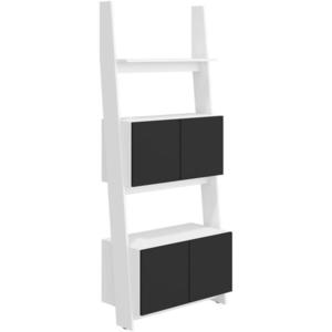Regál Rack 80-2D Biely/čierna vyobraziť