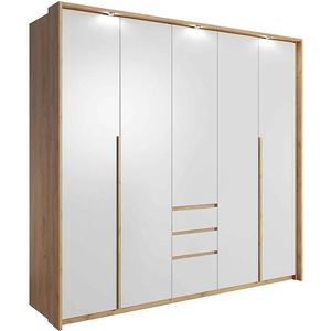 Skriňa 230 cm lišta Led biela/craft vyobraziť