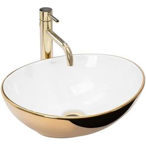 Umývadlo na dosku Sofia Gold/White vyobraziť