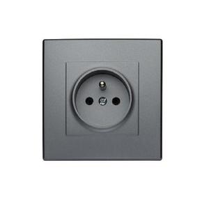 GP-1LZP Uzemnená single zásuvka s uzávermi pre prúdové cesty inox vyobraziť