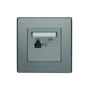 GPT-1L Jedna telefónna zásuvka RJ11 inox vyobraziť