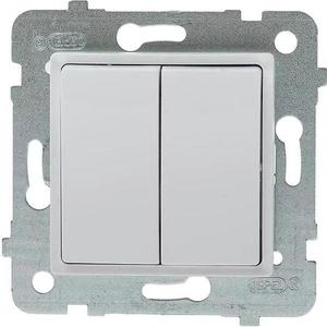 Vypínač dvojitý biely LP-2Q/M vyobraziť