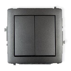 Vypínač dvojitý graphite D DWP-2 vyobraziť