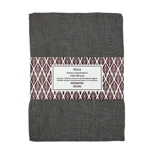 Záclona na priechodkách Ulla polyester tmavo šedá 140x180 Merkury Home II/22 vyobraziť