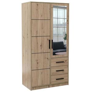 Skriňa Kos D2 dub artisan/zrkadlo vyobraziť