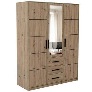 Skriňa Kos D3 dub artisan/zrkadlo vyobraziť