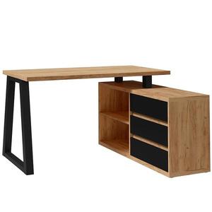 Set Iga II Písací stôl+Komoda Dub Craft / čierna Mat vyobraziť