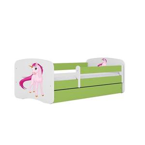 Detská Posteľ. Babydreams+Sz+M Zelená 70x140 Jednorožec vyobraziť