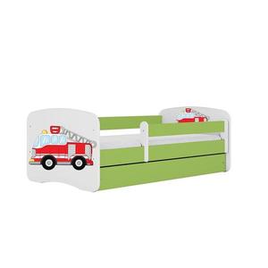 Detská Posteľ. Babydreams+Sz+M Zelená 70x140 hasičský zbor vyobraziť