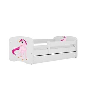 Detská Posteľ. Babydreams+Sz+M Biely 80x160 Jednorožec vyobraziť