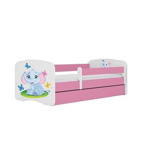Detská Posteľ. Babydreams+Sz+M Ružová 80x160 Slon vyobraziť