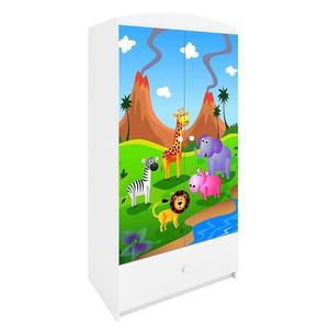 Skriňa Babydreams Biely – Safari vyobraziť