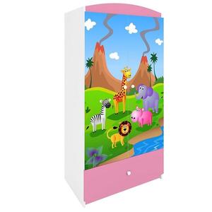 Skriňa Babydreams Ružová – Safari vyobraziť