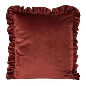 Obliečka na vankúš Velvet/25/K 45x45 tehlová/ volánik 387648 vyobraziť