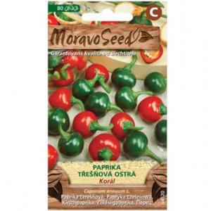 Paprika čerešňová Korál, ostrá, červená vyobraziť