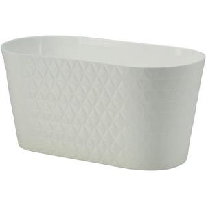Kvetináč Sahara Diament Petit 27 cm biely vyobraziť