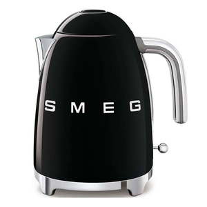 Čierna rýchlovarná kanvica z nehrdzavejúcej ocele 1, 7 l Retro Style – SMEG vyobraziť