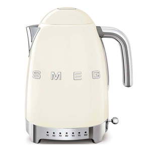 Krémová rýchlovarná kanvica z nehrdzavejúcej ocele 1, 7 l Retro Style – SMEG vyobraziť
