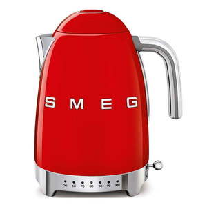 Červená rýchlovarná kanvica z nehrdzavejúcej ocele 1, 7 l Retro Style – SMEG vyobraziť