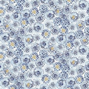 Gumený obrus Dahlia Azure 387-0546 140 cm x 20 m. Tovar na mieru. vyobraziť