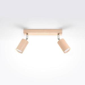 Nástenná lampa Rinne 2 prírodné drevo vyobraziť