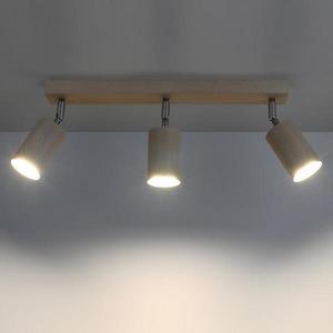Nástenná lampa Rinne 3 prírodné drevo vyobraziť
