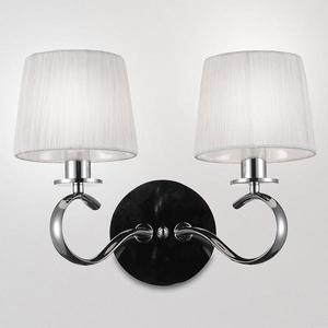 Clara Svietniková lampa 2x40w E14 Chróm / Biela vyobraziť