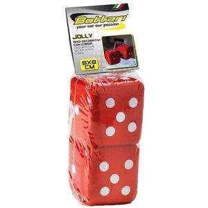 Dekorácia kocky Jolly červené 8x8 cm 2 ks vyobraziť