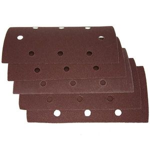 Brúsny papier na suchý zips, s otvormi, 93 x 185 mm, P 80, 5 ks, Drel vyobraziť