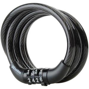 Zámok na bicykel lanko, kódový – čierny 1, 2 m x 8mm vyobraziť