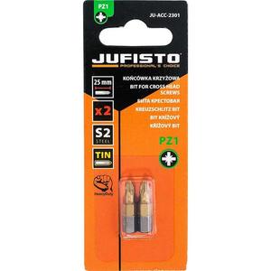 Krížový bit, titánový S2, PZ1 x 25 mm, 2 ks, Jufisto vyobraziť