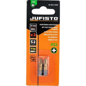 Krížový bit, titánový S2, PZ2 x 25 mm, 2 ks, Jufisto vyobraziť
