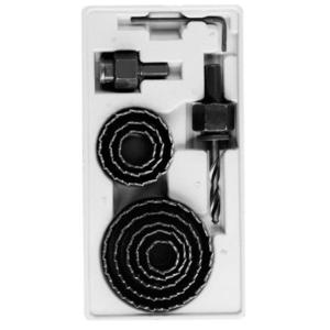Dierovačky do dreva, s adaptérom, 19-64 mm, sada 11 ks, Drel vyobraziť