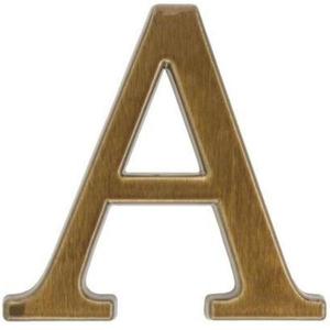 Písmeno hliník hnedé transparentné /a/ vyobraziť