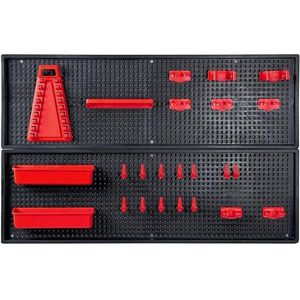 Perforovaný panel na náradie červený 800x250x500mm vyobraziť