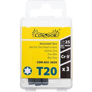 Bit Torx, T20 x 25 mm, 3 ks, Drel vyobraziť