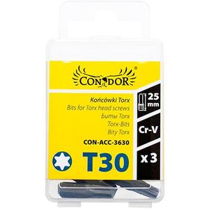 Bit Torx, T30 x 25 mm, 3 ks, Drel vyobraziť