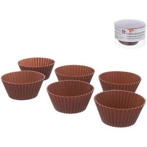 Forma silikónová na muffiny 6 ks hnedá vyobraziť