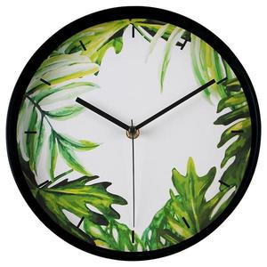 Nástenné hodiny greenery 25cm zelená biela vyobraziť