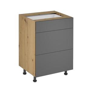 Skrinka do kuchyne Langen d60s3 push grey vyobraziť