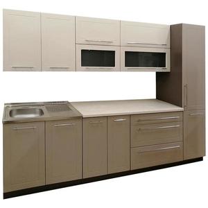 Kuchynská linka Quantum 260 vanilla mat/beige/lava bez dosky vyobraziť