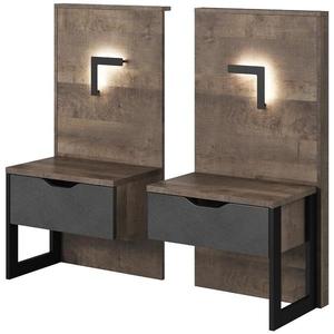 Nočné stolíky s osvetlením Arden dub sand grande/matera vyobraziť