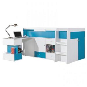 Posteľ MOBI M021 biely/turkus vyobraziť