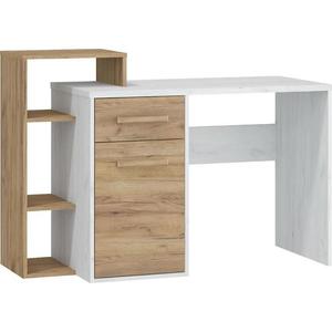 Písací stôl RIO L craft biela/zlatý vyobraziť
