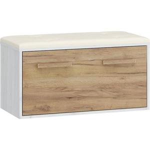 Skrinka na topánky RIO craft biela/zlatý vyobraziť