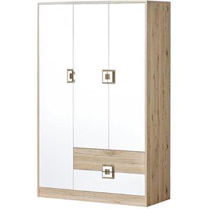 Skriňa Nico 120 biela/svetly dub nr-3 vyobraziť