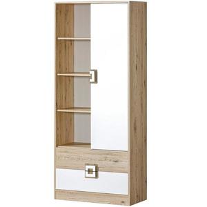Vitrína Nico 80 biela/svetlý dub nr-4 vyobraziť